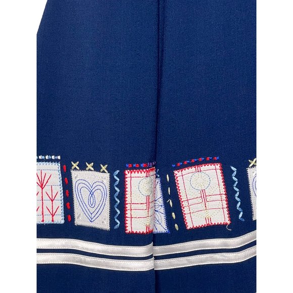 Draper’s & Damons 3X Jacket blouse Button front Embroidered Patchwork long sleev - Picture 6 of 14